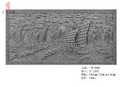 唐语古建砖雕影壁挂件一帆风顺