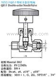 QZ-3型双卡套针形阀