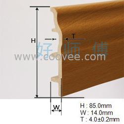 木塑踢腳線(2.4米/支)踢腳坂，墻角線 地腳線