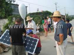 太阳能路灯照亮寿县涧沟新农村