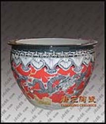 龍年禮品陶瓷缸，定做陶瓷大缸