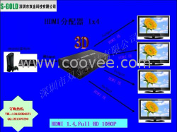 HDMI音视频分配器1分4