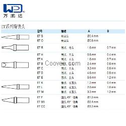 威乐ET系列烙铁头