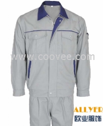 河南地區車間長袖款式工作服定做