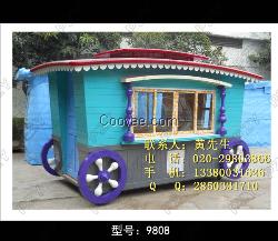 景區(qū)紀念品零售花車 毛絨玩具移動售貨花車