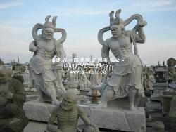 石雕哼哈二將 哼哈佛像 哼哈二將雕像