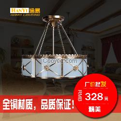 全銅臥室美式吸頂燈焊錫燈定制燈具工程燈家