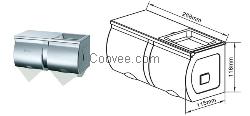 不锈钢双卷卫生纸盒
