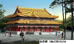 古建寺廟裝修設計，寺院大雄寶殿設計