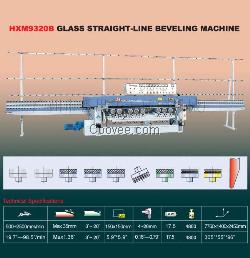 9磨頭玻璃直線斜邊磨邊機