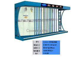 推拉门背景墙瓷砖展示柜