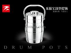 樂膳寶鼓型提鍋_枝發不銹鋼原色提鍋