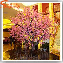 春節擺花桃花新年許愿樹 櫻花梅花 仿真花